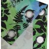 Ambesonne Jungle Boho Grommet Curtain, Dreamy Silhouettes of Flowers Vintage Drawn with Lines Neutral Art, Decorative 2-Panel Window Drapes for Bedroom Living Room, 50″ x 63″, Almond Green Sea Green(Charcoal Grey Lime Green)
