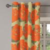 Ambesonne Jungle Boho Grommet Curtain, Dreamy Silhouettes of Flowers Vintage Drawn with Lines Neutral Art, Decorative 2-Panel Window Drapes for Bedroom Living Room, 50″ x 63″, Almond Green Sea Green(Vermilion Green Pistachio)