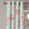 Ambesonne Jungle Boho Grommet Curtain, Dreamy Silhouettes of Flowers Vintage Drawn with Lines Neutral Art, Decorative 2-Panel Window Drapes for Bedroom Living Room, 50″ x 63″, Almond Green Sea Green(Pale Almond Green and Pink)