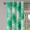 Ambesonne Jungle Boho Grommet Curtain, Dreamy Silhouettes of Flowers Vintage Drawn with Lines Neutral Art, Decorative 2-Panel Window Drapes for Bedroom Living Room, 50″ x 63″, Almond Green Sea Green(Shamrock Green)