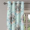 Ambesonne Jungle Boho Grommet Curtain, Dreamy Silhouettes of Flowers Vintage Drawn with Lines Neutral Art, Decorative 2-Panel Window Drapes for Bedroom Living Room, 50″ x 63″, Almond Green Sea Green(Warm Taupe Almond Green)