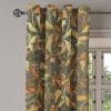 Ambesonne Jungle Boho Grommet Curtain, Dreamy Silhouettes of Flowers Vintage Drawn with Lines Neutral Art, Decorative 2-Panel Window Drapes for Bedroom Living Room, 50″ x 63″, Almond Green Sea Green(Apple Green Pale Coffee)