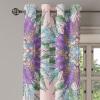 Ambesonne Jungle Boho Grommet Curtain, Dreamy Silhouettes of Flowers Vintage Drawn with Lines Neutral Art, Decorative 2-Panel Window Drapes for Bedroom Living Room, 50″ x 63″, Almond Green Sea Green(Violet Green Blue)