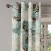 Ambesonne Jungle Boho Grommet Curtain, Dreamy Silhouettes of Flowers Vintage Drawn with Lines Neutral Art, Decorative 2-Panel Window Drapes for Bedroom Living Room, 50″ x 63″, Almond Green Sea Green(Laurel Green Dark Brown)