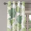Ambesonne Jungle Boho Grommet Curtain, Dreamy Silhouettes of Flowers Vintage Drawn with Lines Neutral Art, Decorative 2-Panel Window Drapes for Bedroom Living Room, 50″ x 63″, Almond Green Sea Green(Jade Green Avocado Green)