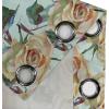 Ambesonne Jungle Boho Grommet Curtain, Dreamy Silhouettes of Flowers Vintage Drawn with Lines Neutral Art, Decorative 2-Panel Window Drapes for Bedroom Living Room, 50″ x 63″, Almond Green Sea Green(Avocado Green Jade Green)