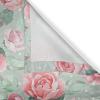 Ambesonne Jungle Boho Grommet Curtain, Dreamy Silhouettes of Flowers Vintage Drawn with Lines Neutral Art, Decorative 2-Panel Window Drapes for Bedroom Living Room, 50″ x 63″, Almond Green Sea Green(Pale Almond Green and Pink)