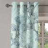 Ambesonne Jungle Boho Grommet Curtain, Dreamy Silhouettes of Flowers Vintage Drawn with Lines Neutral Art, Decorative 2-Panel Window Drapes for Bedroom Living Room, 50″ x 63″, Almond Green Sea Green(Almond Green Seafoam)