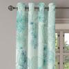 Ambesonne Jungle Boho Grommet Curtain, Dreamy Silhouettes of Flowers Vintage Drawn with Lines Neutral Art, Decorative 2-Panel Window Drapes for Bedroom Living Room, 50″ x 63″, Almond Green Sea Green(Almond Green)
