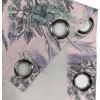 Ambesonne Jungle Boho Grommet Curtain, Dreamy Silhouettes of Flowers Vintage Drawn with Lines Neutral Art, Decorative 2-Panel Window Drapes for Bedroom Living Room, 50″ x 63″, Almond Green Sea Green(Rose Lilac and Pale Teal)