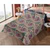 Ambesonne Meadow Vibes Sheet Set, Line Art Neutral Colors Boho Pampas Design on Geometric Back Print, Fitted and Flat Sheet with Pillowcase Bedding Accent 3 Piece Set, Twin, Pale Salmon Off White(Purple Teal and Pastel Brown)