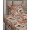 Ambesonne Meadow Vibes Sheet Set, Line Art Neutral Colors Boho Pampas Design on Geometric Back Print, Fitted and Flat Sheet with Pillowcase Bedding Accent 3 Piece Set, Twin, Pale Salmon Off White(Rose Pale Green Pale Ruby)