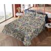 Ambesonne Meadow Vibes Sheet Set, Line Art Neutral Colors Boho Pampas Design on Geometric Back Print, Fitted and Flat Sheet with Pillowcase Bedding Accent 3 Piece Set, Twin, Pale Salmon Off White(Avocado Green Purple Teal)