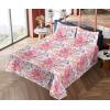 Ambesonne Meadow Vibes Sheet Set, Line Art Neutral Colors Boho Pampas Design on Geometric Back Print, Fitted and Flat Sheet with Pillowcase Bedding Accent 3 Piece Set, Twin, Pale Salmon Off White(Pastel Pink Lavender Blue)
