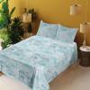 Ambesonne Meadow Vibes Sheet Set, Line Art Neutral Colors Boho Pampas Design on Geometric Back Print, Fitted and Flat Sheet with Pillowcase Bedding Accent 3 Piece Set, Twin, Pale Salmon Off White(Dark Cadet Blue Off White)