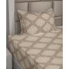 Ambesonne Meadow Vibes Sheet Set, Line Art Neutral Colors Boho Pampas Design on Geometric Back Print, Fitted and Flat Sheet with Pillowcase Bedding Accent 3 Piece Set, Twin, Pale Salmon Off White(Warm Taupe Champagne)