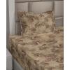 Ambesonne Meadow Vibes Sheet Set, Line Art Neutral Colors Boho Pampas Design on Geometric Back Print, Fitted and Flat Sheet with Pillowcase Bedding Accent 3 Piece Set, Twin, Pale Salmon Off White(Slate Brown Dark Coral)