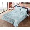 Ambesonne Meadow Vibes Sheet Set, Line Art Neutral Colors Boho Pampas Design on Geometric Back Print, Fitted and Flat Sheet with Pillowcase Bedding Accent 3 Piece Set, Twin, Pale Salmon Off White(Dark Cadet Blue Off White)