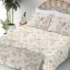 Ambesonne Meadow Vibes Sheet Set, Line Art Neutral Colors Boho Pampas Design on Geometric Back Print, Fitted and Flat Sheet with Pillowcase Bedding Accent 3 Piece Set, Twin, Pale Salmon Off White(Pale Ruby Avocado Green)