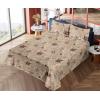 Ambesonne Meadow Vibes Sheet Set, Line Art Neutral Colors Boho Pampas Design on Geometric Back Print, Fitted and Flat Sheet with Pillowcase Bedding Accent 3 Piece Set, Twin, Pale Salmon Off White(Pale Brown Dark Brown Tan)