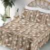 Ambesonne Meadow Vibes Sheet Set, Line Art Neutral Colors Boho Pampas Design on Geometric Back Print, Fitted and Flat Sheet with Pillowcase Bedding Accent 3 Piece Set, Twin, Pale Salmon Off White(White Umber Pale Camel)