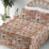 Ambesonne Meadow Vibes Sheet Set, Line Art Neutral Colors Boho Pampas Design on Geometric Back Print, Fitted and Flat Sheet with Pillowcase Bedding Accent 3 Piece Set, Twin, Pale Salmon Off White(Rose Pale Green Pale Ruby)