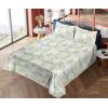 Ambesonne Meadow Vibes Sheet Set, Line Art Neutral Colors Boho Pampas Design on Geometric Back Print, Fitted and Flat Sheet with Pillowcase Bedding Accent 3 Piece Set, Twin, Pale Salmon Off White(Dark Ceil Blue and Fern Green)