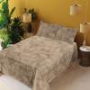 Ambesonne Meadow Vibes Sheet Set, Line Art Neutral Colors Boho Pampas Design on Geometric Back Print, Fitted and Flat Sheet with Pillowcase Bedding Accent 3 Piece Set, Twin, Pale Salmon Off White(Warm Taupe Pastel Brown)