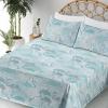 Ambesonne Meadow Vibes Sheet Set, Line Art Neutral Colors Boho Pampas Design on Geometric Back Print, Fitted and Flat Sheet with Pillowcase Bedding Accent 3 Piece Set, Twin, Pale Salmon Off White(Dark Cadet Blue Off White)