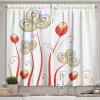 Ambesonne Retro Kitchen Curtains, Classical Plaid Pattern Scottish Striped Tartan Traditional Graphic Illustration, Window Drapes 2 Panel Set for Kitchen Cafe Decor, 55″ X 39″, Vermilion Black(Sky Blue)