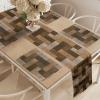 Ambesonne Tartan Table Runner, A Traditional Plaid with Diagonal Lines Rhombuses Scottish Retro Themed Drawing Art, Decoration for Dining Room and Kitchen Home and House Decor, 16″ X 72″, Coral Black(Brown Beige)
