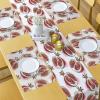 Ambesonne Tartan Table Runner, A Traditional Plaid with Diagonal Lines Rhombuses Scottish Retro Themed Drawing Art, Decoration for Dining Room and Kitchen Home and House Decor, 16″ X 72″, Coral Black(Red Umber Rose)