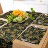 Ambesonne Tartan Table Runner, A Traditional Plaid with Diagonal Lines Rhombuses Scottish Retro Themed Drawing Art, Decoration for Dining Room and Kitchen Home and House Decor, 16″ X 72″, Coral Black(Green Yellow Black)