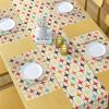 Ambesonne Tartan Table Runner, A Traditional Plaid with Diagonal Lines Rhombuses Scottish Retro Themed Drawing Art, Decoration for Dining Room and Kitchen Home and House Decor, 16″ X 72″, Coral Black(Orange Champagne)