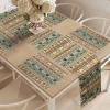 Ambesonne Tartan Table Runner, A Traditional Plaid with Diagonal Lines Rhombuses Scottish Retro Themed Drawing Art, Decoration for Dining Room and Kitchen Home and House Decor, 16″ X 72″, Coral Black(Green Pale Orange)