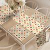 Ambesonne Tartan Table Runner, A Traditional Plaid with Diagonal Lines Rhombuses Scottish Retro Themed Drawing Art, Decoration for Dining Room and Kitchen Home and House Decor, 16″ X 72″, Coral Black(Orange Champagne)