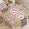 Ambesonne Tartan Table Runner, A Traditional Plaid with Diagonal Lines Rhombuses Scottish Retro Themed Drawing Art, Decoration for Dining Room and Kitchen Home and House Decor, 16″ X 72″, Coral Black(Coral Bluegrey)
