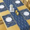 Ambesonne Tartan Table Runner, A Traditional Plaid with Diagonal Lines Rhombuses Scottish Retro Themed Drawing Art, Decoration for Dining Room and Kitchen Home and House Decor, 16″ X 72″, Coral Black(White Blue)