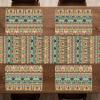 Ambesonne Tartan Table Runner, A Traditional Plaid with Diagonal Lines Rhombuses Scottish Retro Themed Drawing Art, Decoration for Dining Room and Kitchen Home and House Decor, 16″ X 72″, Coral Black(Green Pale Orange)