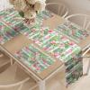 Ambesonne Tartan Table Runner, A Traditional Plaid with Diagonal Lines Rhombuses Scottish Retro Themed Drawing Art, Decoration for Dining Room and Kitchen Home and House Decor, 16″ X 72″, Coral Black(Green Pink White)