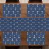 Ambesonne Tartan Table Runner, A Traditional Plaid with Diagonal Lines Rhombuses Scottish Retro Themed Drawing Art, Decoration for Dining Room and Kitchen Home and House Decor, 16″ X 72″, Coral Black(White Blue)