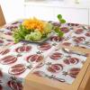 Ambesonne Tartan Table Runner, A Traditional Plaid with Diagonal Lines Rhombuses Scottish Retro Themed Drawing Art, Decoration for Dining Room and Kitchen Home and House Decor, 16″ X 72″, Coral Black(Red Umber Rose)
