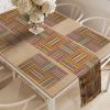 Ambesonne Tartan Table Runner, A Traditional Plaid with Diagonal Lines Rhombuses Scottish Retro Themed Drawing Art, Decoration for Dining Room and Kitchen Home and House Decor, 16″ X 72″, Coral Black(Yellow Multicolor)