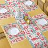 Ambesonne Tartan Table Runner, A Traditional Plaid with Diagonal Lines Rhombuses Scottish Retro Themed Drawing Art, Decoration for Dining Room and Kitchen Home and House Decor, 16″ X 72″, Coral Black(Coral Bluegrey)