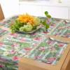 Ambesonne Tartan Table Runner, A Traditional Plaid with Diagonal Lines Rhombuses Scottish Retro Themed Drawing Art, Decoration for Dining Room and Kitchen Home and House Decor, 16″ X 72″, Coral Black(Green Pink White)