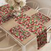 Ambesonne Tartan Table Runner, A Traditional Plaid with Diagonal Lines Rhombuses Scottish Retro Themed Drawing Art, Decoration for Dining Room and Kitchen Home and House Decor, 16″ X 72″, Coral Black(White Green and Red)