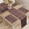 Ambesonne Tartan Table Runner, A Traditional Plaid with Diagonal Lines Rhombuses Scottish Retro Themed Drawing Art, Decoration for Dining Room and Kitchen Home and House Decor, 16″ X 72″, Coral Black(Purple Red)