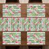 Ambesonne Tartan Table Runner, A Traditional Plaid with Diagonal Lines Rhombuses Scottish Retro Themed Drawing Art, Decoration for Dining Room and Kitchen Home and House Decor, 16″ X 72″, Coral Black(Green Pink White)