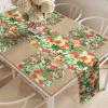 Ambesonne Tartan Table Runner, A Traditional Plaid with Diagonal Lines Rhombuses Scottish Retro Themed Drawing Art, Decoration for Dining Room and Kitchen Home and House Decor, 16″ X 72″, Coral Black(Red Pale Yellow Green)