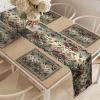 Ambesonne Tartan Table Runner, A Traditional Plaid with Diagonal Lines Rhombuses Scottish Retro Themed Drawing Art, Decoration for Dining Room and Kitchen Home and House Decor, 16″ X 72″, Coral Black(Reseda Green Ruby Tan)